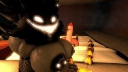 1girls audible_ejaculation background_music bed big_breasts breasts davecheeswzr fur furry garry's_mod gm_construct gm_construct_(garry's_mod_map) handjob huge_ass huge_balls huge_butt huge_cock karelia_(acerattman) lamp lamp_light lampshade nipple_piercing nipples petting sfm sound steam steaming_body swordsmachine_(ultrakill) tagme thick_thighs video