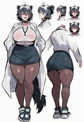 1girls ai_generated doctor honey_badger kortai novelai original_character reference_sheet tagme