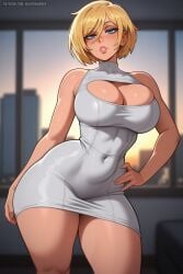 1girls ai_generated alien alien_girl big_breasts breasts dc dc_comics female female_only huge_breasts hyper_thighs karen_starr kryptonian massive_thighs power_girl solo solo_female superman_(series) tagme thick_thighs thunder_thighs