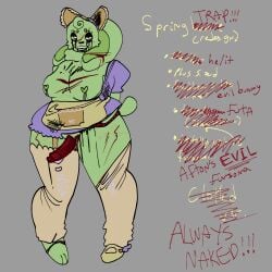 calm_face cock_in_pussy evil fetish five_nights_at_freddy's fnaf futanari glare guro half-closed_eyes rotting_flesh skinned solo springbonnie springlock_suit springtrap_(fnaf) suit torn_clothes weird_penis william_afton