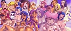 20girls 2d 6+girls alien alien_girl alien_look_like_human all_fours amazon angel angel_(teen_titans) angel_lopez angela_hawkins antonia_monetti arella_roth argent_(dc) bent_over black_body blackfire blonde_hair blue_eyes breast_grab bumblebee_(dc) cassie_sandsmark cheshire cironielian_chrysalis_eater dc_comics dcau elasti-girl female_only forehead_jewel grabbing_own_breast harem interracial interspecies jade_nguyen jinx_(dc) karen_beecher kitten_(teen_titans) kole kole_weathers komand'r koriand'r kryptonian madame_rouge melvin_(dc) mother_and_daughter multiple_girls nearphotison nipples pantha phobia princess rachel_roth raven_(dc) rosabelle_mendez royalty sarasim sisters starfire straight_hair superheroine superman_(series) tamaranean tan-skinned_female tan_skin teen_titans terra_(dc) wonder_girl wonder_woman_(series) younger_female