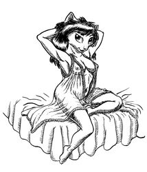 albedo_(comic) anthro breasts erma_felna female female_only monochrome pinup pose sitting solo speet tagme