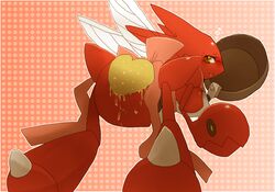 blush cum looking_at_viewer pokémon_(species) pokemon pokemon_(species) scizor tagme unknown_artist