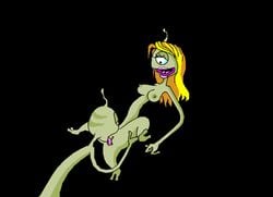 alien alien_girl disney duo female lilo_and_stitch male nevuela nipples pleakley straight tagme