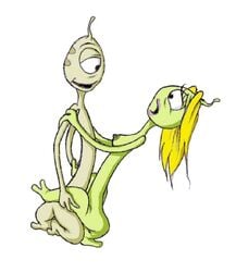 alien alien_girl disney duo female lilo_and_stitch male nevuela nipples pleakley straight tagme