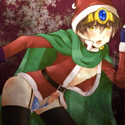 1boy artist_request brown_hair censored clothing compile lagnus_the_brave madou_monogatari male male_only panties penis puyo_puyo sega stockings tagme yaoi yellow_eyes