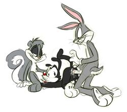 anal anal_sex animaniacs anthro ass balls bugs_bunny cum cum_in_ass cum_inside fellatio fur furry furry_only gay group ishoka lagomorph looney_tunes male male_only no_humans oral original_character penetration penis rabbit rodent spitroast squirrel threesome warner_brothers yakko_warner