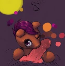 crookedtrees friendship_is_magic my_little_pony penis scootaloo_(mlp) smooth_skin tagme