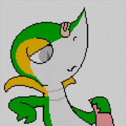 animated cum cumshot male_only masturbation pixel_art pokemon pokemon_(species) pokemon_bw snivy solo tagme