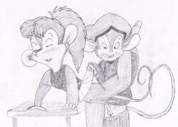 an_american_tail anthro bottomless brother brother_and_sister brother_penetrating_sister clothes clothing female fievel_mousekewitz fur furry_ears greyscale incest male mammal monochrome mouse raised_leg rodent round_ears sex sister sleep_sex sleepy straight tagme tail tanya_mousekewitz