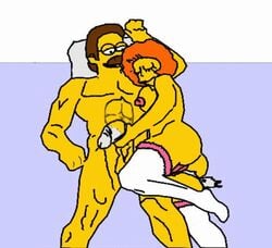 female human male maude_flanders ned_flanders straight the_simpsons