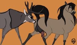 bambi_(film) crossover disney dreamworks feral gay male_only penis rough_sketch spirit:_stallion_of_the_cimarron spirit_(character) testicles the_great_prince_of_the_forest