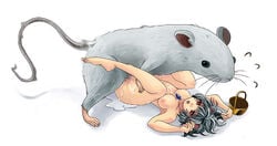 1boy 1girls 2d animal_ear censored completely_nude completely_nude_female eyes female female_penetrated fur jewelry light-skinned_female light_skin male male_penetrating male_penetrating_female missionary missionary_position mouse mouse_ears nazrin necklace nipples nude nude_female red_eyes sex straight touhou vaginal_penetration zoophilia