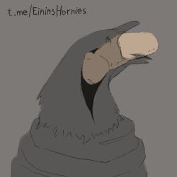 animal_genitalia animal_penis animated avian bird blue_eyes bodily_fluids corvid corvus_(genus) crow cum cum_in_mouth cum_inside dewlap_(anatomy) drinking drinking_cum duo einin fellatio feral genital_fluids genitals gular_sac humanoid_genitalia humanoid_penis irrumatio mammal neck_bulge oral oral_penetration oscine passerine penetration penile penis penis_in_mouth sex throat_swabbing tongue