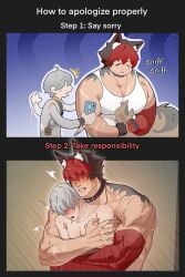 anal anal_sex bara comic gay komano_manato male/male male_only no_visible_genitalia purrana sequence text wise_(zenless_zone_zero) yaoi zenless_zone_zero