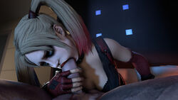 3d batman:_arkham_city batman_(series) blowjob dc dc_comics female harley_quinn harley_quinn_(arkham) harley_quinn_(arkham_city) oral secazz source_filmmaker