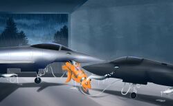 3apa3a aircraft airplane animal_genitalia animal_penis anthro balls bodily_fluids canid canine canine_genitalia canine_penis canis chilliad_(oc) dingo eurofighter_typhoon f-35 fur genital_fluids genitals group jet knot knotted_penis living_aircraft living_machine living_vehicle machine male mammal markings mathias_(cryz) orange_body orange_fur penis precum red_markings saliva saliva_string tail teeth teeth_showing tendrils tongue tongue_out trio vehicle wrapped_arms