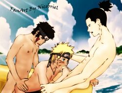 2d 3boys anal anal_penetration artist_request blue_sky boat boner clouds completely_nude completely_nude_male cum cum_in_mouth day daytime erection fellatio group_sex human human_male human_only human_penetrated human_penetrating human_penetrating_human human_penetrating_male inuzuka_kiba male male_only male_penetrated male_penetrating male_penetrating_human male_penetrating_male multiple_boys multiple_males nara_shikamaru naruto nicobriel nude nude_male oral oral_penetration outdoors penis sex spitroast straight_hair threesome uncensored uzumaki_naruto yaoi