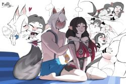 1boy 1girls bikini blowjob blush breasts breasts_out cat_ears cat_tail catboy closed_eyes clothed cum cum_in_pussy cum_inside hand_on_ass heart_symbol imagination imagining jane_doe_(nocturne_of_light)_(zenless_zone_zero) jane_doe_(zenless_zone_zero) kissing madd multiple_poses nervous official_alternate_costume oral_sex rat_ears rat_girl rat_tail seth_lowell simple_background spoon_position spooning thinking thinking_about_sex vaginal_penetration vaginal_sex zenless_zone_zero