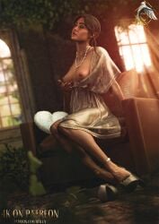 1girls 2026 3d abandoned_building ankle_bracelets ankle_strap_heels areolae armchair breasts call_of_duty call_of_duty_black_ops_7 clothed clothed_female cupping_breast detailed_feet dress ella_purnell exposed_breasts fallout fallout_(tv_series) feet female female_only full_body high_heels idylla lace-trimmed_dress legs legs_together long_fingernails long_hair long_neck loose_dress lucy_maclean nail_polish necklace nightgown nipples nude_underneath one_shoe_on overgrown painted_nails painted_toenails pearl_necklace pink_lipstick platform_heels silver_dress silver_nail_polish silver_toenail_polish sitting sitting_on_chair solo tied_hair toenail_polish veiny_feet