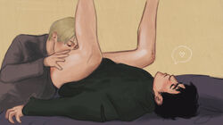 2boys ass draco_malfoy harry_james_potter harry_potter male multiple_males rimming yaoi