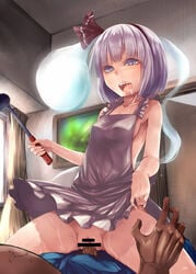 1boy calpish censored cowgirl_position female heart heart-shaped_pupils highres sex straddling symbol-shaped_pupils touhou youmu_konpaku youmu_konpaku_(ghost)