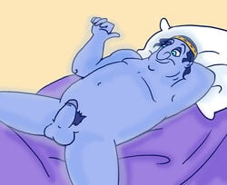 bed blackrose chubby disney hairband hercules_(disney) male male_only morpheus penis reclining