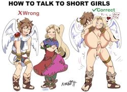 1boy 1girls angel_wings anger_vein before_and_after blonde_hair blonde_pubic_hair blush comic female/male female_on_male female_penetrated female_pubic_hair full_nelson full_nelson_vaginal heart height_difference hi_res highres how_to_talk_to_short_people humor instant_loss_2koma karbuitt kid_icarus legs_up male/female male_on_female male_penetrating meme nintendo nude nude_female pit_(kid_icarus) pubic_hair shiny_eyes simple_background small_breasts speech_bubble standing_sex star_eyes straight text tsundere viridi