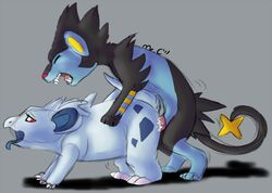 female feral luxray male mrchocolate nidorina pokemon pokemon_(species) sex straight straight_sex