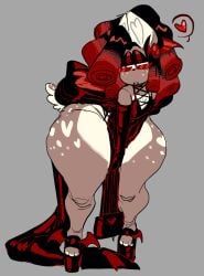 anthro canine dedoggyskullz dress heart_symbol high_heels huge_ass huge_hips huge_thighs moochi_(deaddoggyskullz) sunglasses tagme