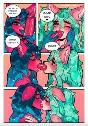 anthro anthro_focus anthro_on_anthro big_dildo cat_ears cat_girl cat_tail catgirl comic comic_page comic_panel comic_strip deepthroat deepthroat_no_hands deepthroat_training dildo dildo_gag dildo_in_mouth double_dildo_deepthroat female female/female female_focus female_only gag gagged gagged_female gagging gagging_noise lesbian_couple lesbian_domination lesbian_kiss lesbian_sex licking licking_dildo long_dildo ohonions saliva saliva_trail smiling sucking_dildo sucking_penis talking talking_to_another talking_to_partner teasing yuri yuri