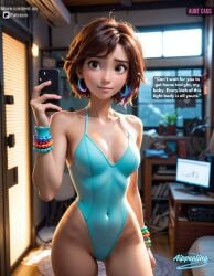 ai_generated aippealing aunt_cass big_hero_6 cass cass_hamada disney female leotard marvel marvel_comics milf mommy monokini mother pixar tight