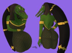 ammit ammit_(moon_knight) anthro crocodilian demon demon_girl doodle egyptian egyptian_female egyptian_mythology female goddess lewdigo marvel marvel_cinematic_universe marvel_comics moon_knight_(series) mythological_creature mythological_scalie mythology