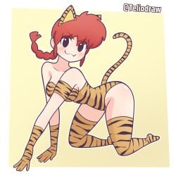 1girls :3 female female_only ranma-chan ranma_1/2 ranma_saotome solo tagme teliodraw