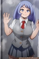 against_glass ai_generated aindroidparanoid bath bathroom big_breasts blue_eyes boku_no_hero_academia breasts breasts breasts glans hadou_nejire hips hourglass_figure huge_breasts large_breasts light_blue_hair long_hair my_hero_academia narrow_waist nejire_hado pressed_on_glass school_girl school_uniform schoolgirl shapely shirt skirt stable_diffusion superheroine wide_hips