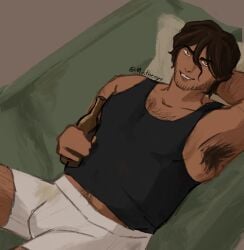 beer boyfriend_to_death brown_hair couch male strade