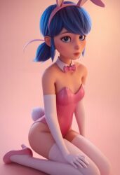 1girls ai_generated bunny_girl female female_only ladybug_(character) marinette_cheng marinette_dupain-cheng miraculous_ladybug solo