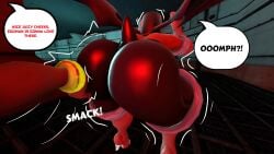 100acrew 2025 2girls amy_rose anthro ass ass_focus bat_girl bucket_helmet chestplate chum_bucket chum_bucket_bucket_helmet dialogue female female_only hedgehog hedgehog_girl huge_ass mobian mobian_(species) rouge_the_bat sega sfm smack_(sound_effect) smacking_ass sonic_(series) sonic_the_hedgehog_(series) source_filmmaker speech_bubble standing_sex teasing