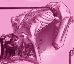 anorexia anorexic body_horror emaciated eugenia_cooney gobstopp666 gobstopp666_(artist) squeezing_belly starving torture tortured_to_death vomit