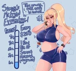 ass_expansion belly_expansion breast_expansion huge_ass huge_breasts hyper_belly inflation lactation large_breasts pregnant samus_aran slickpens weight_gain