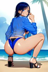 1girls ai_generated anime_coloring ass beach bikini edited_art female female_focus female_human female_only female_solo girlfriend legs nature naughty provocative seducing seduction seductive seductive_female sensual solo_female solo_focus solo_human tagme temptation thighs wife