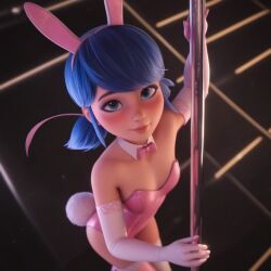 1girls ai_generated bunny_girl female female_only ladybug_(character) marinette_cheng marinette_dupain-cheng miraculous_ladybug solo