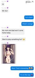 1girls chat_log doki_doki_literature_club emoji emojis english_text freak girly horny navel nude photo purple_eyes purple_hair sex shiba_pr text_messaging yuri_(doki_doki_literature_club)