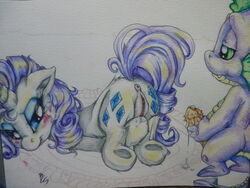 bcs dragon equine female friendship_is_magic male my_little_pony rarity_(mlp) smooth_skin spike_(mlp) unicorn