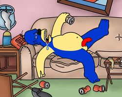 20th_century_fox 2d accurate_art_style artist_request beer_can can color colored cosplay couch crossover disney drool drooling fox_animation_studios homer_simpson human human_male human_only humanized indoor indoors inside living_room lol male male_only naked naked_male no_sex nude nude_male penis red_penis sega solo solo_male sonic_(series) sonic_team sonic_the_hedgehog sonic_the_hedgehog_(series) the_simpsons what_has_science_done