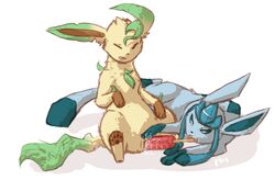 color female feral fur glaceon insertion interspecies leafeon nude pokemon pokemon_(species) popsicle popsicle_in_pussy popsicle_insertion sitting tagme vulva