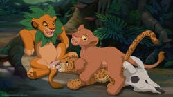 anal balls cub cum disney feline female female_feral feral fur gay lion lioness male mammal meowz nala oral oral_sex penis simba the_lion_king young