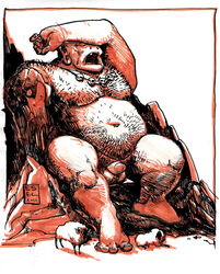 1boy balls ballsack barefoot beefy blazingcheeks body_hair chest_hair chubby cyclops flaccid_penis foreskin greek_mythology hairy_belly hairy_male humanoid humanoid_penis intact male male_nipples male_only masculine mature_male monster muscular_male mythology nipple_piercing nipples nude nude_male partially_retracted_foreskin penis piercing polyphemus pubes pubic_hair scrotum solo spread_legs testicles uncut yawn