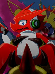 ambiguous_gender digimon flymon furukara imminent_rape penis shoutmon