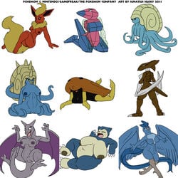 9girls aerodactyl anthro anthro_only articuno ass avian back belly bird blue_eyes breasts canine chubby claws closed_eyes dinosaur eeveelution eyelashes fangs flareon flying fossil fur furry huge_breasts ignatius_husky kabuto kabutops large_breasts looking_back nintendo nipples no_nipples omanyte omastar open_mouth orange_fur pokemon pokemon_(species) porygon pterodactyl shell snorlax spread_legs tail tentacles text thick_thighs white_background wide_hips wings yawn